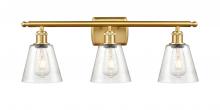 Innovations Lighting 516-3W-SG-G454 - Caton - 3 Light - 25 inch - Satin Gold - Bath Vanity Light