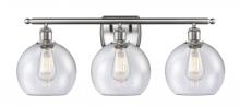  516-3W-SN-G124-8 - Athens - 3 Light - 28 inch - Brushed Satin Nickel - Bath Vanity Light