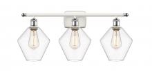 Innovations Lighting 516-3W-WPC-G652-8 - Cindyrella - 3 Light - 28 inch - White Polished Chrome - Bath Vanity Light