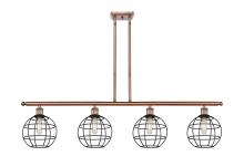 Innovations Lighting 516-4I-AC-CE-8-BK - Lake Placid - 4 Light - 48 inch - Antique Copper - Stem Hung - Island Light