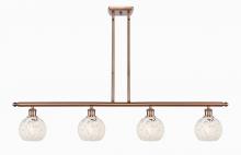 Innovations Lighting 516-4I-AC-G1216-6WM - White Mouchette - 4 Light - 48 inch - Antique Copper - Stem Hung - Island Light