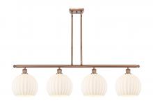 Innovations Lighting 516-4I-AC-G1217-10WV - White Venetian - 4 Light - 48 inch - Antique Copper - Stem Hung - Island Light