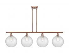 Innovations Lighting 516-4I-AC-G125-10 - Athens - 4 Light - 48 inch - Antique Copper - Stem Hung - Island Light