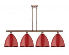 Innovations Lighting 516-4I-AC-MBD-12-RD - Plymouth - 4 Light - 50 inch - Antique Copper - Cord hung - Island Light