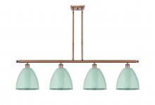 Innovations Lighting 516-4I-AC-MBD-9-SF - Plymouth - 4 Light - 48 inch - Antique Copper - Cord hung - Island Light