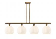 Innovations Lighting 516-4I-BB-G1217-10WV - White Venetian - 4 Light - 48 inch - Brushed Brass - Stem Hung - Island Light