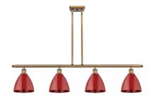 Innovations Lighting 516-4I-BB-MBD-75-RD - Plymouth - 4 Light - 48 inch - Brushed Brass - Cord hung - Island Light