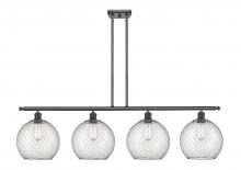 Innovations Lighting 516-4I-BK-G122-10CSN-LED - Farmhouse Chicken Wire - 4 Light - 48 inch - Matte Black - Cord hung - Island Light