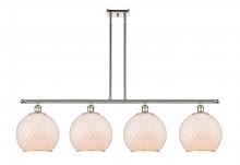 Innovations Lighting 516-4I-PN-G121-10CSN-LED - Farmhouse Chicken Wire - 4 Light - 48 inch - Polished Nickel - Cord hung - Island Light