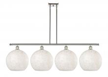 Innovations Lighting 516-4I-PN-G1216-12WM - White Mouchette - 4 Light - 50 inch - Polished Nickel - Stem Hung - Island Light