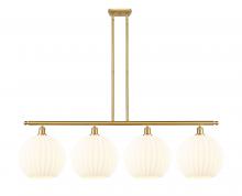 Innovations Lighting 516-4I-SG-G1217-12WV - White Venetian - 4 Light - 50 inch - Satin Gold - Stem Hung - Island Light