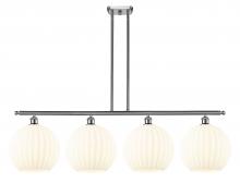 Innovations Lighting 516-4I-SN-G1217-12WV - White Venetian - 4 Light - 50 inch - Brushed Satin Nickel - Stem Hung - Island Light