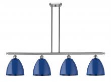 Innovations Lighting 516-4I-SN-MBD-9-BL - Plymouth - 4 Light - 48 inch - Brushed Satin Nickel - Cord hung - Island Light