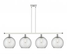Innovations Lighting 516-4I-WPC-G122-10CSN - Farmhouse Chicken Wire - 4 Light - 48 inch - White Polished Chrome - Cord hung - Island Light