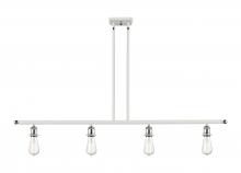 Innovations Lighting 516-4I-WPC - Bare Bulb - 4 Light - 48 inch - White Polished Chrome - Cord hung - Island Light