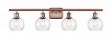 Innovations Lighting 516-4W-AC-G124-6 - Athens - 4 Light - 36 inch - Antique Copper - Bath Vanity Light