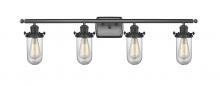 Innovations Lighting 516-4W-BK-CE231-CL - Kingsbury - 4 Light - 34 inch - Matte Black - Bath Vanity Light