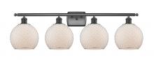 Innovations Lighting 516-4W-BK-G121-8CSN - Farmhouse Chicken Wire - 4 Light - 38 inch - Matte Black - Bath Vanity Light