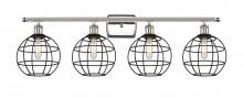 Innovations Lighting 516-4W-PN-CE-8-BK - Lake Placid - 4 Light - 38 inch - Polished Nickel - Bath Vanity Light