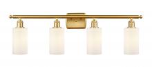 Innovations Lighting 516-4W-SG-G801 - Clymer - 4 Light - 34 inch - Satin Gold - Bath Vanity Light