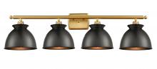 Innovations Lighting 516-4W-SG-M14-BK - Adirondack - 4 Light - 38 inch - Satin Gold - Bath Vanity Light