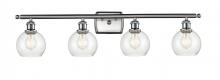 Innovations Lighting 516-4W-SN-G124-6 - Athens - 4 Light - 36 inch - Brushed Satin Nickel - Bath Vanity Light