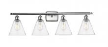 Innovations Lighting 516-4W-SN-GBC-84 - Berkshire - 4 Light - 38 inch - Brushed Satin Nickel - Bath Vanity Light