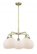 Innovations Lighting 516-5CR-AB-G121-8 - Athens - 5 Light - 26 inch - Antique Brass - Chandelier