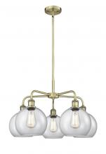 Innovations Lighting 516-5CR-AB-G122-8 - Athens - 5 Light - 26 inch - Antique Brass - Chandelier