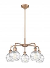 Innovations Lighting 516-5CR-AC-G1213-6 - Athens Deco Swirl - 5 Light - 24 inch - Antique Copper - Chandelier