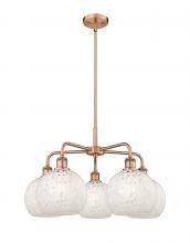 Innovations Lighting 516-5CR-AC-G1216-8WM - White Mouchette - 5 Light - 26 inch - Antique Copper - Chandelier