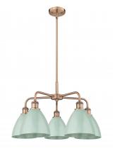 Innovations Lighting 516-5CR-AC-MBD-75-SF - Plymouth - 5 Light - 26 inch - Antique Copper - Chandelier