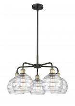 Innovations Lighting 516-5CR-BAB-G1213-8 - Athens Deco Swirl - 5 Light - 26 inch - Black Antique Brass - Chandelier