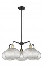 Innovations Lighting 516-5CR-BAB-G555-10CL - Ithaca - 5 Light - 28 inch - Black Antique Brass - Chandelier