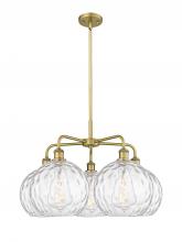 Innovations Lighting 516-5CR-BB-G1215-10 - Athens Water Glass - 5 Light - 28 inch - Brushed Brass - Chandelier