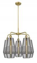  516-5CR-BB-G683-7 - Windham - 5 Light - 25 inch - Brushed Brass - Chandelier