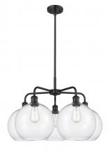 Innovations Lighting 516-5CR-BK-G122-10 - Athens - 5 Light - 28 inch - Matte Black - Chandelier