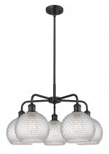 Innovations Lighting 516-5CR-BK-G122C-8CL - Athens - 5 Light - 26 inch - Matte Black - Chandelier