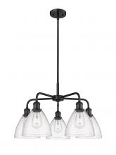 Innovations Lighting 516-5CR-BK-GBD-754 - Bristol - 5 Light - 26 inch - Matte Black - Chandelier