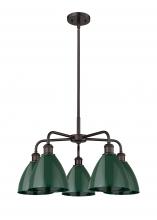 Innovations Lighting 516-5CR-OB-MBD-75-GR - Plymouth - 5 Light - 26 inch - Oil Rubbed Bronze - Chandelier
