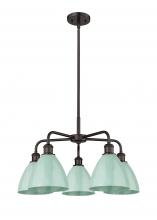 Innovations Lighting 516-5CR-OB-MBD-75-SF - Plymouth - 5 Light - 26 inch - Oil Rubbed Bronze - Chandelier