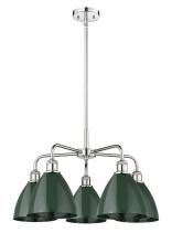 Innovations Lighting 516-5CR-PC-MBD-75-GR - Plymouth - 5 Light - 26 inch - Polished Chrome - Chandelier