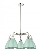 Innovations Lighting 516-5CR-PN-MBD-75-SF - Plymouth - 5 Light - 26 inch - Polished Nickel - Chandelier