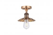 Innovations Lighting 517-1C-AC-M17-AC - Scallop - 1 Light - 8 inch - Antique Copper - Semi-Flush Mount