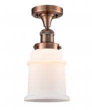 Innovations Lighting 517-1CH-AC-G181 - Canton - 1 Light - 6 inch - Antique Copper - Semi-Flush Mount