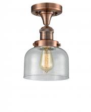 Innovations Lighting 517-1CH-AC-G74 - Bell - 1 Light - 8 inch - Antique Copper - Semi-Flush Mount