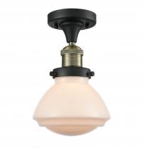 Innovations Lighting 517-1CH-BAB-G321 - Olean - 1 Light - 7 inch - Black Antique Brass - Semi-Flush Mount