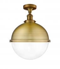  517-1CH-BB-HFS-122-BB - Hampden - 1 Light - 13 inch - Brushed Brass - Semi-Flush Mount