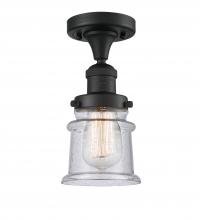 Innovations Lighting 517-1CH-BK-G184S - Canton - 1 Light - 6 inch - Matte Black - Semi-Flush Mount