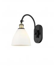 Innovations Lighting 518-1W-BAB-GBD-751 - Bristol - 1 Light - 8 inch - Black Antique Brass - Sconce